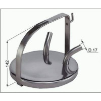 Niro-Melkeimerdeckel 16mm Anschluss mit Bügel 