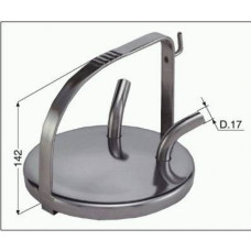 Niro-Melkeimerdeckel 16mm Anschluss mit Bügel Niro-Melkeimerdeckel 16mm Anschluss mit Bügel