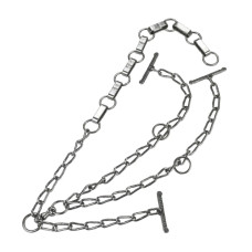 Kuhkette m. Flachgl. blank doppelt