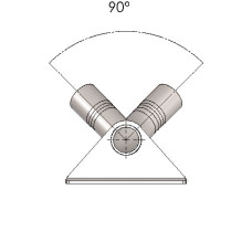 Wandhalter, 2 Abgänge AG1/2 - 2xIG