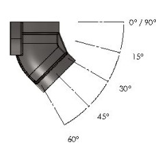 Wandhalter Edelstahl, 45Gr., 1/2 