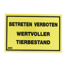 Warnschild 20x30cm, Betreten verb